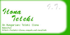 ilona teleki business card